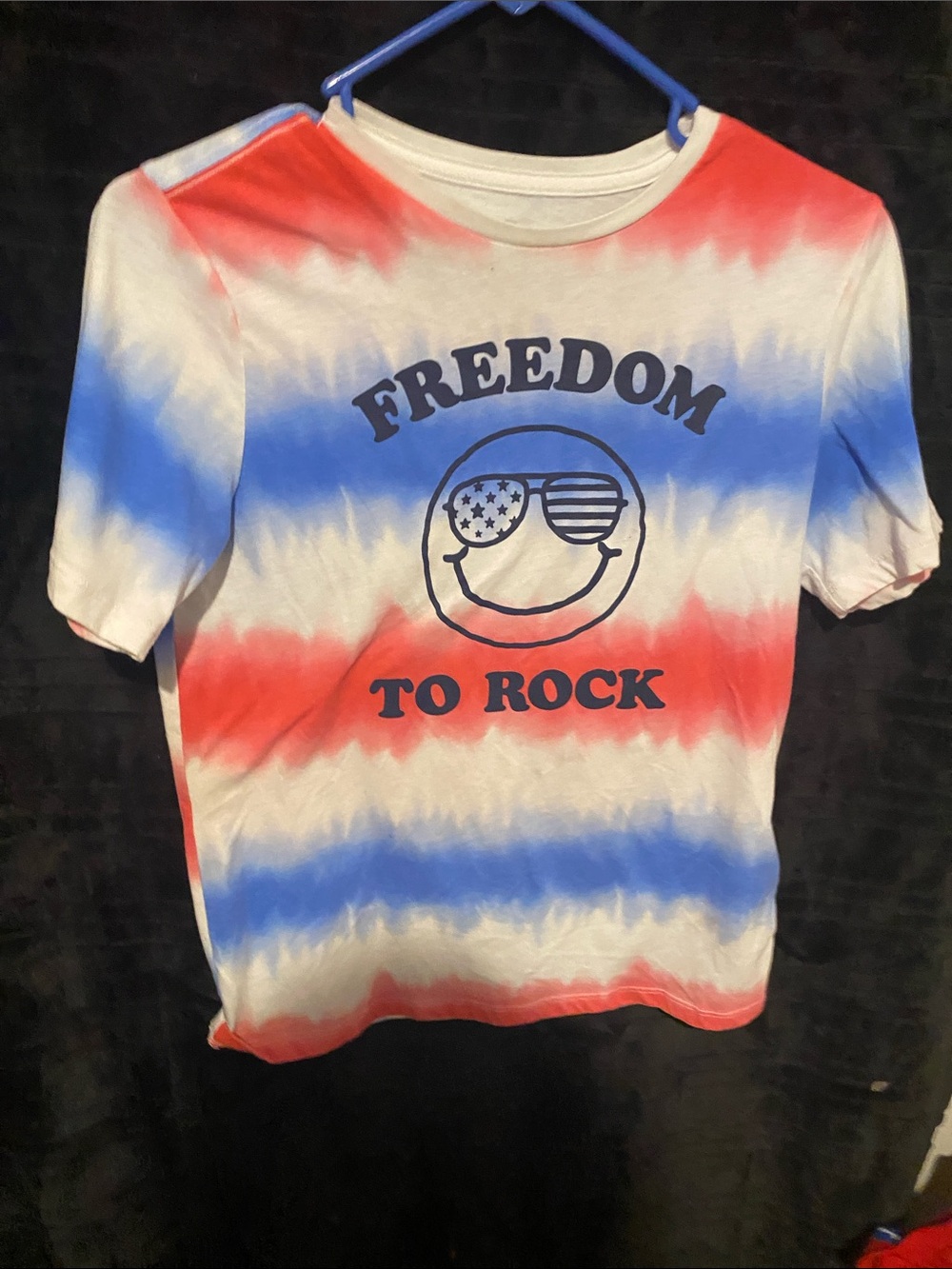 wonder nation Red, White & Blue Tie-Dye "Freedom To Rock" Tee